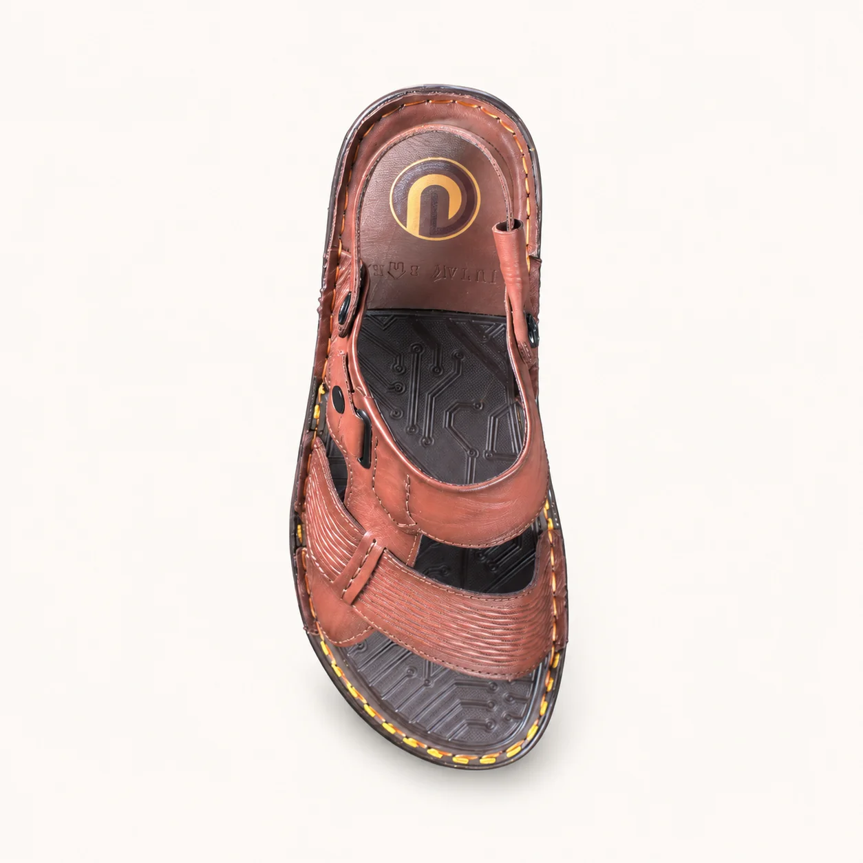 MEN'S LEATHER SANDAL STITEHED SOLE - view 7