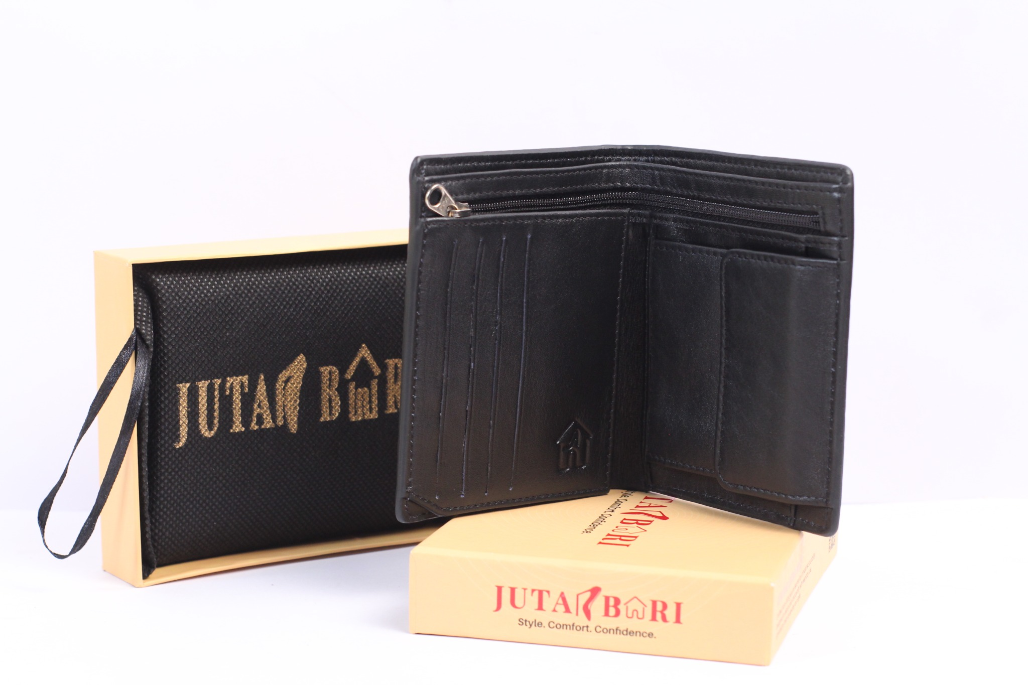 TEXTURED PANEL SHORT WALLET - view 1