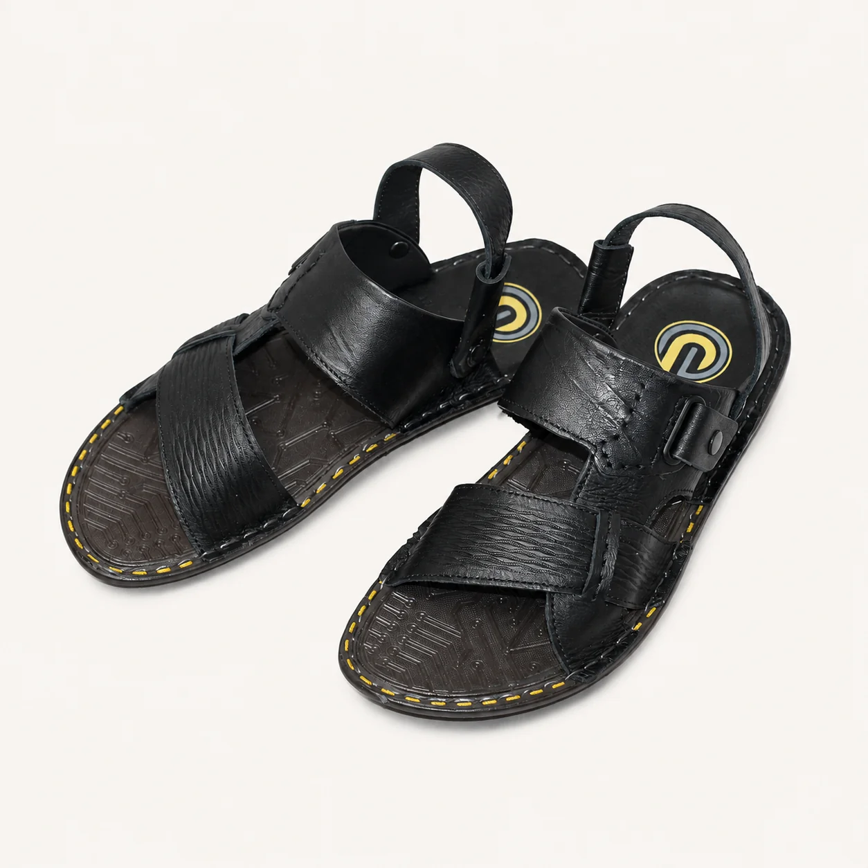 MEN'S LEATHER SANDAL STITEHED SOLE - view 1
